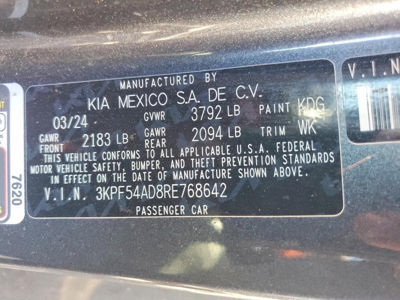 2024 KIA FORTE GT LINE 12