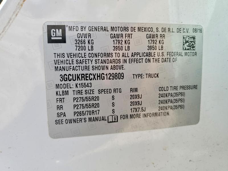 2017 CHEVROLET SILVERADO K1500 LT 13