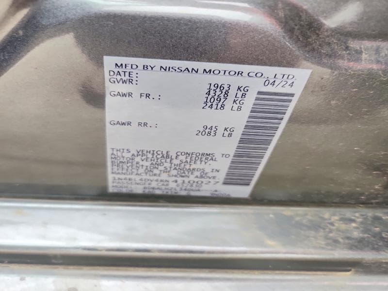 2024 NISSAN ALTIMA SV 12