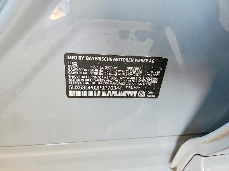 2023 BMW X3 XDRIVE30I 12