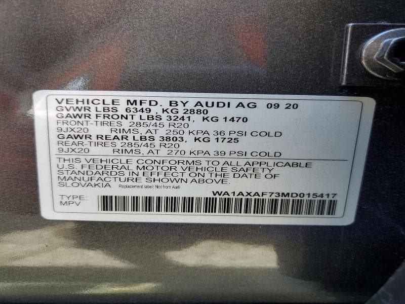 2021 AUDI Q7 PREMIUM 13