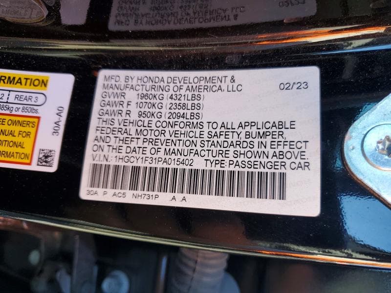 2023 HONDA ACCORD EX 12