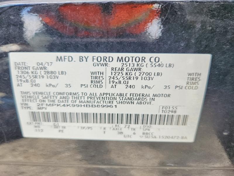 2017 FORD EDGE TITANIUM 14
