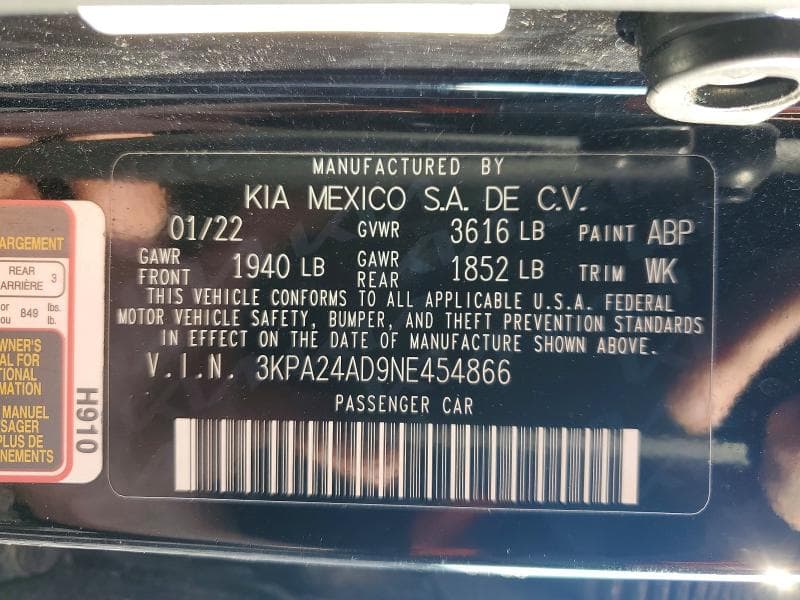 2022 KIA RIO S 13