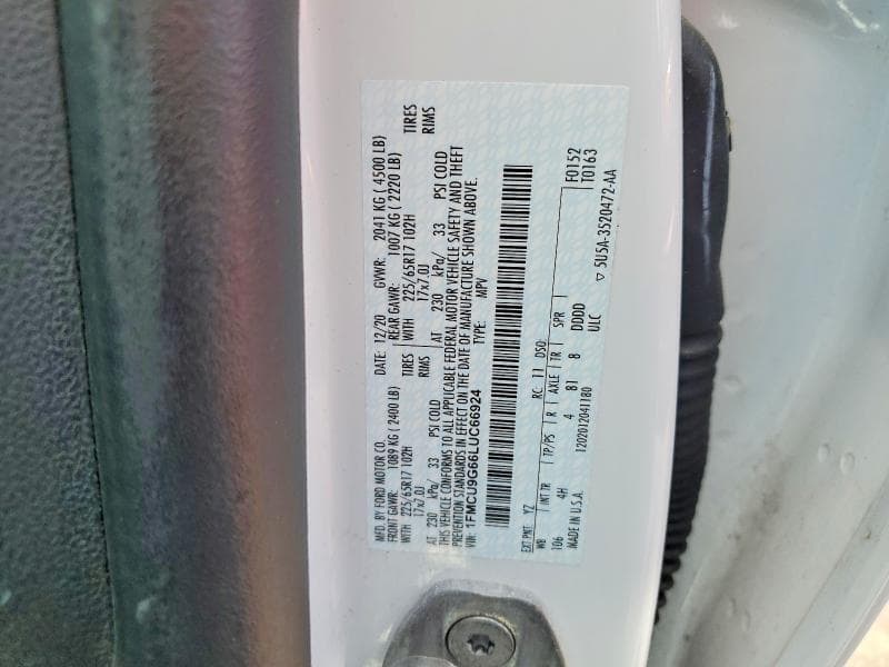 2020 FORD ESCAPE SE 13