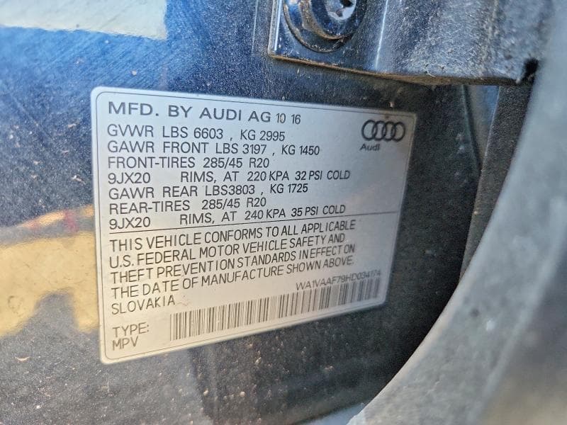 2017 AUDI Q7 PRESTIGE 12
