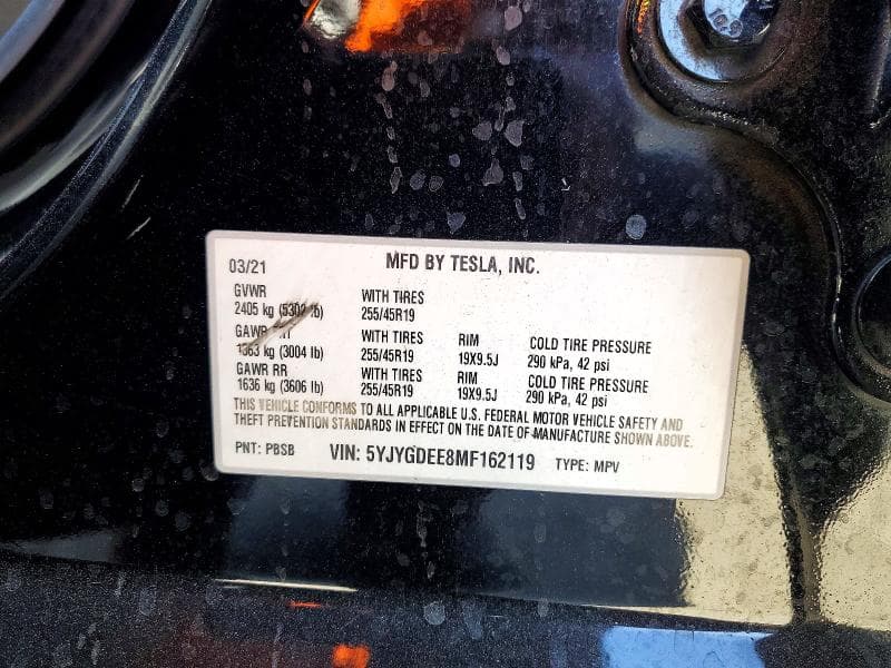2021 TESLA MODEL Y 12