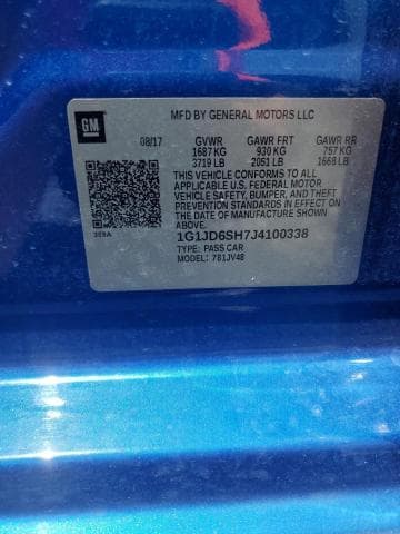2018 CHEVROLET SONIC LT 12
