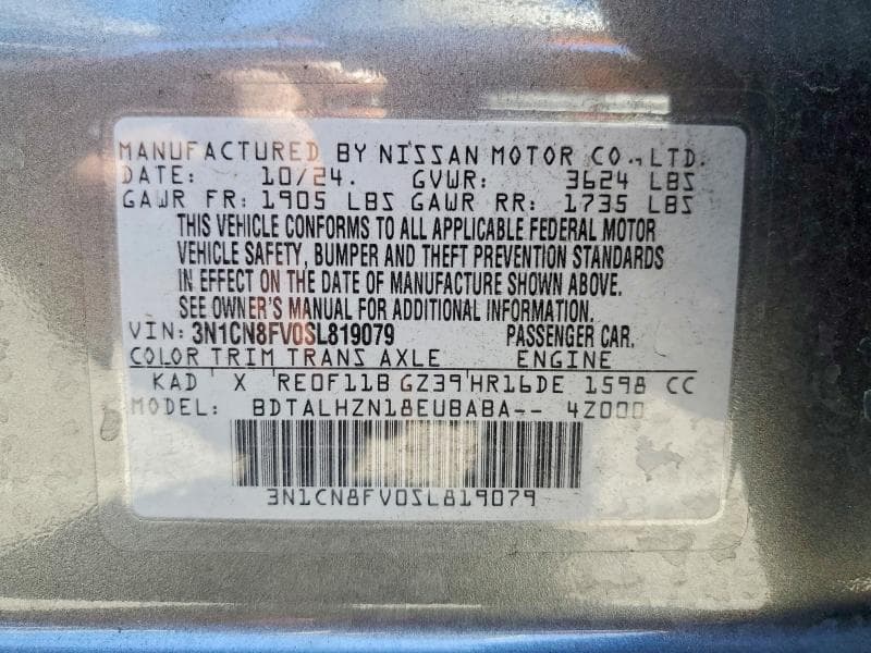 2025 NISSAN VERSA SR 13