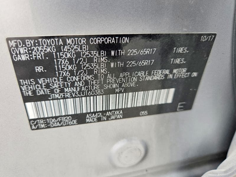 2018 TOYOTA RAV4 LE 12