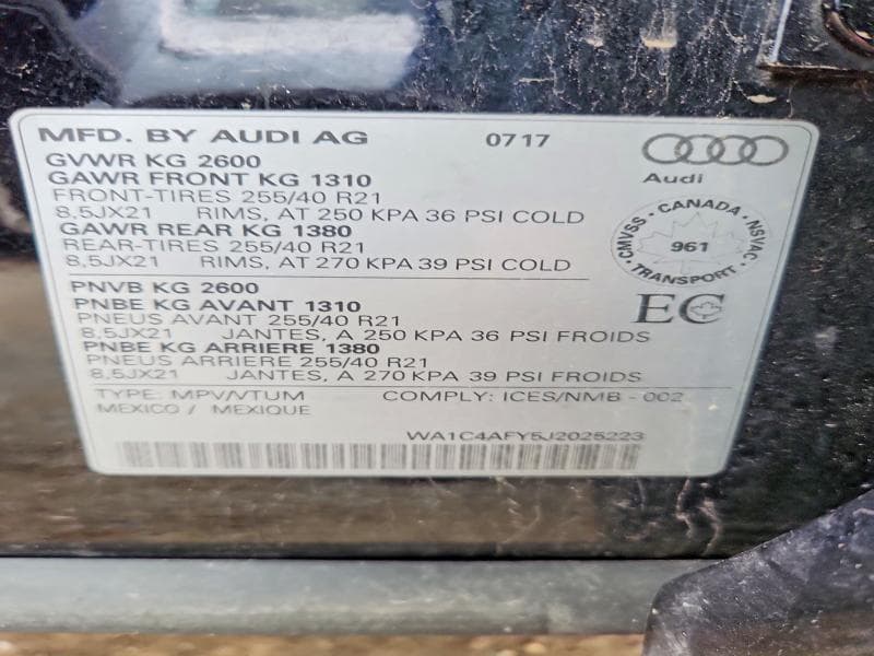 2018 AUDI SQ5 PRESTIGE 13