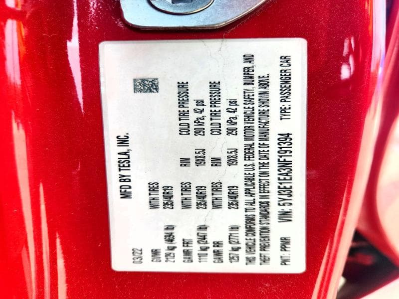 2022 TESLA MODEL 3 12