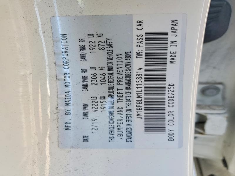 2020 MAZDA 3 12