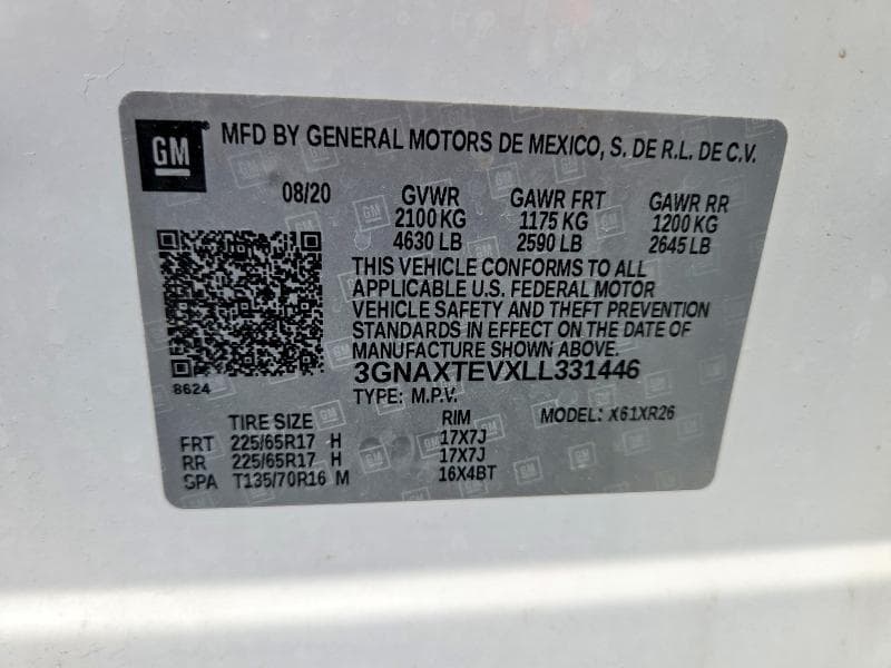 2020 CHEVROLET EQUINOX LT 13