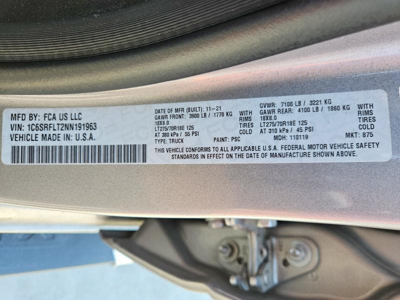 2022 RAM 1500 REBEL 12