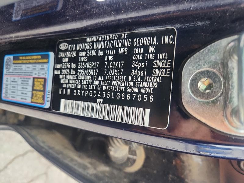 2020 KIA SORENTO LX 13