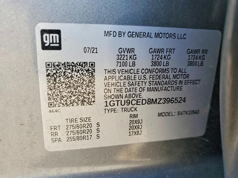 2021 GMC SIERRA K1500 ELEVATION 12