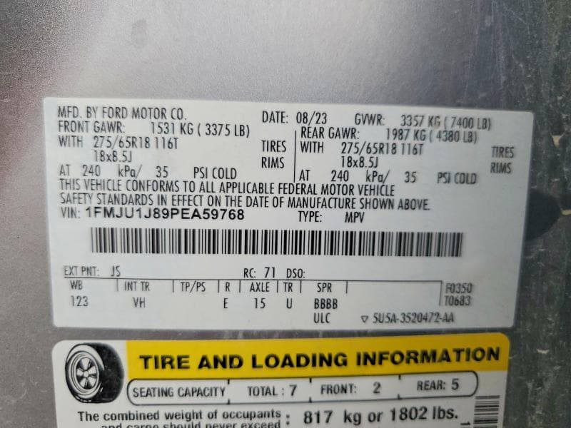 2023 FORD EXPEDITION XLT 13