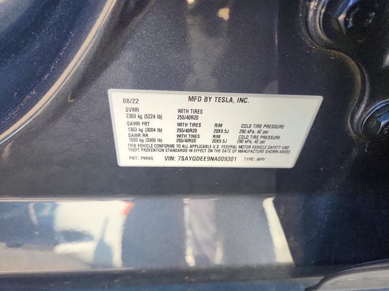 2022 TESLA MODEL Y 12