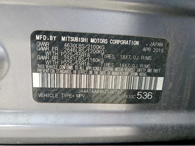 2019 MITSUBISHI ECLIPSE CROSS LE 13