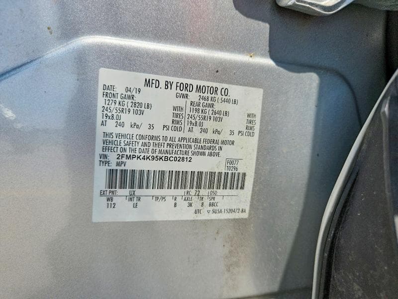2019 FORD EDGE TITANIUM 13