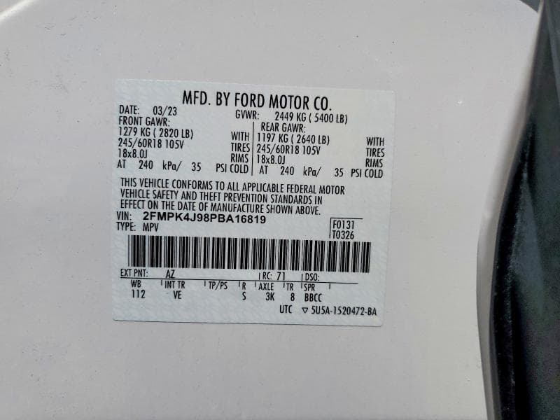 2023 FORD EDGE SEL 13