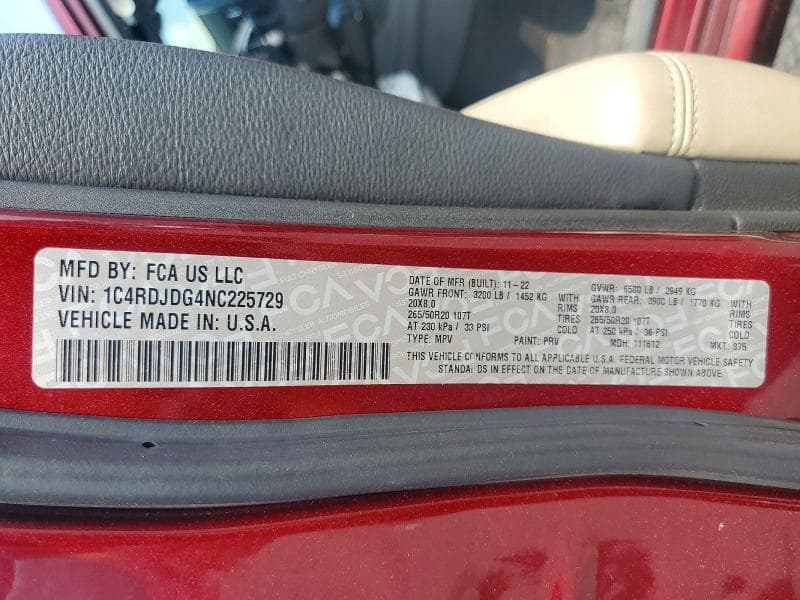 2022 DODGE DURANGO GT 13