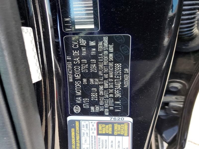 2020 KIA FORTE GT LINE 12