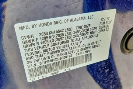 2018 HONDA PILOT ELITE 13