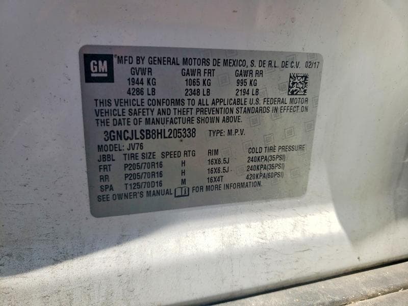 2017 CHEVROLET TRAX 1LT 13