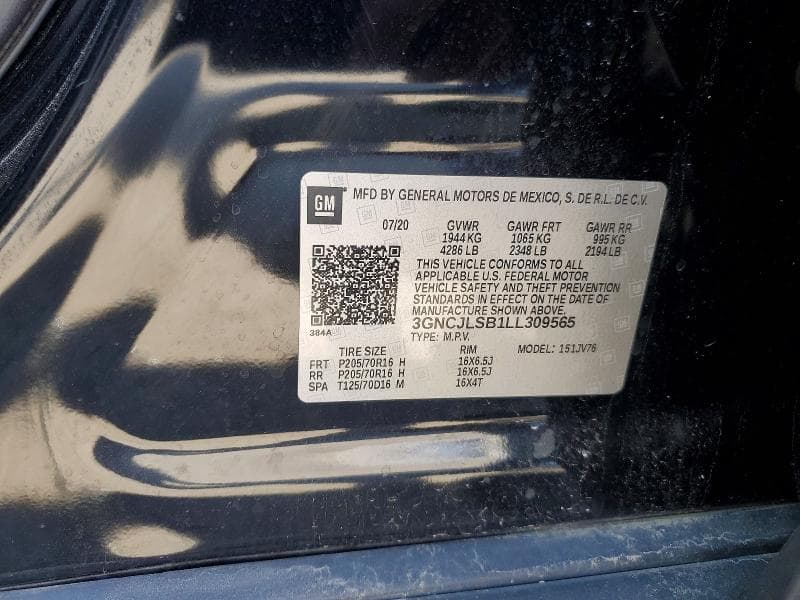 2020 CHEVROLET TRAX 1LT 13