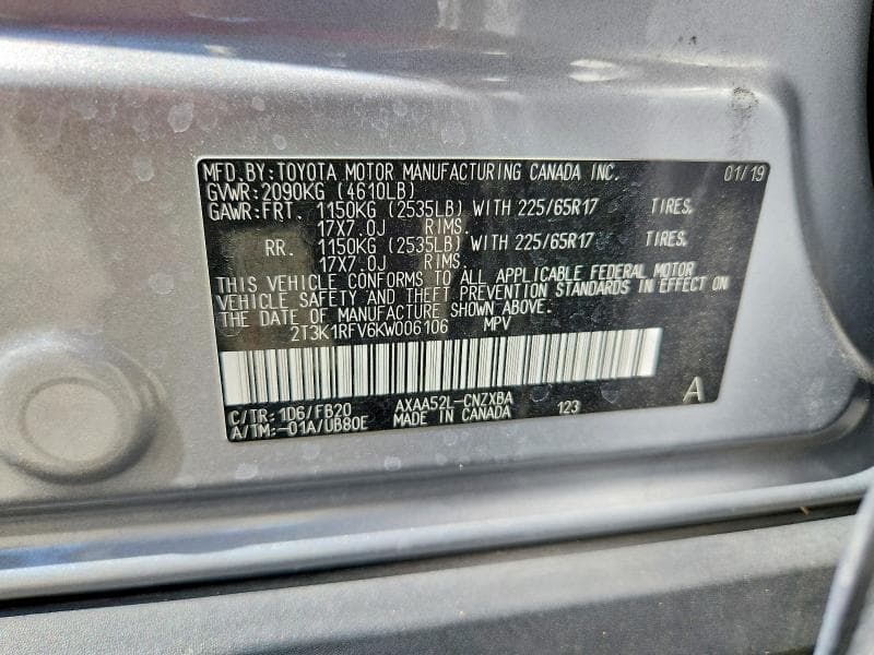 2019 TOYOTA RAV4 LE 13