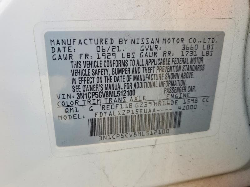 2021 NISSAN KICKS SV 12