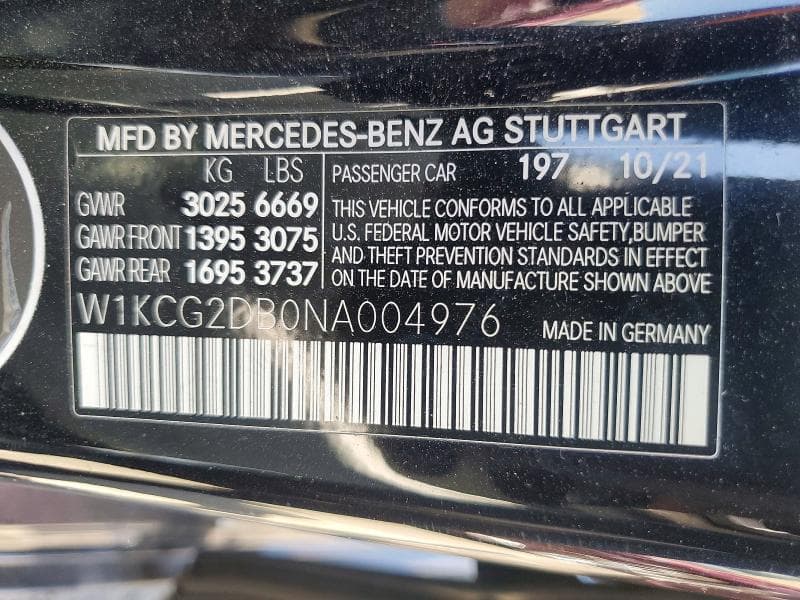 2022 MERCEDES-BENZ EQS SEDAN 450+ 13