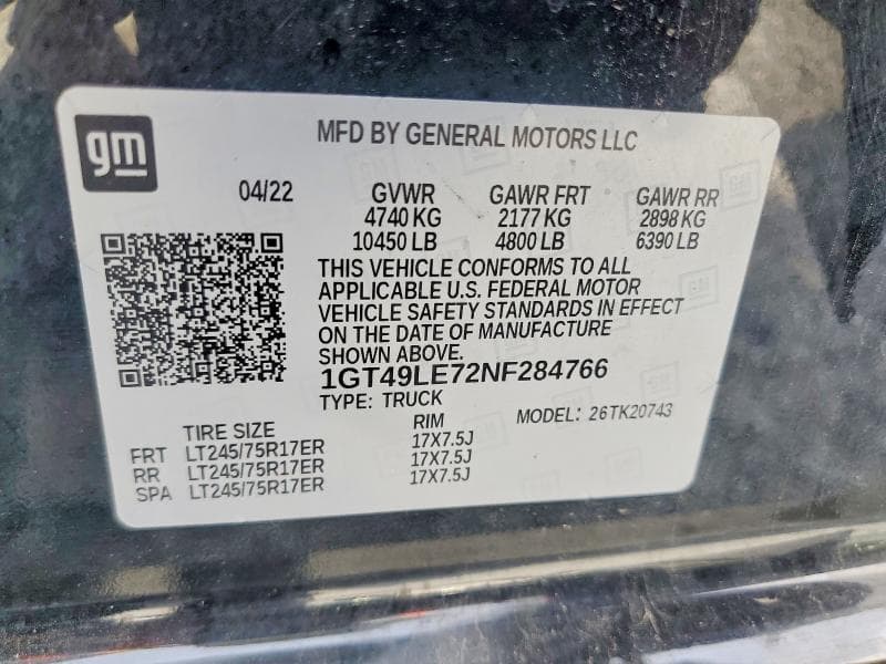 2022 GMC SIERRA K2500 HEAVY DUTY 13