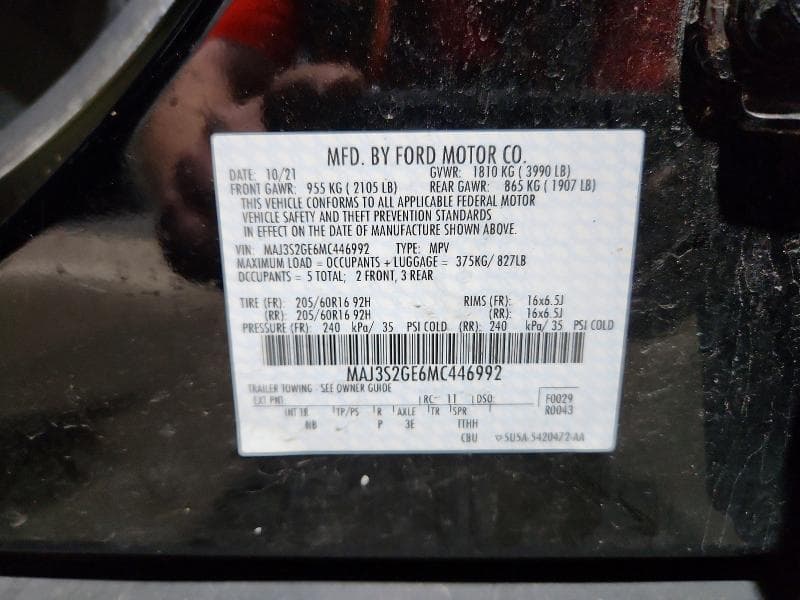 2021 FORD ECOSPORT SE 14