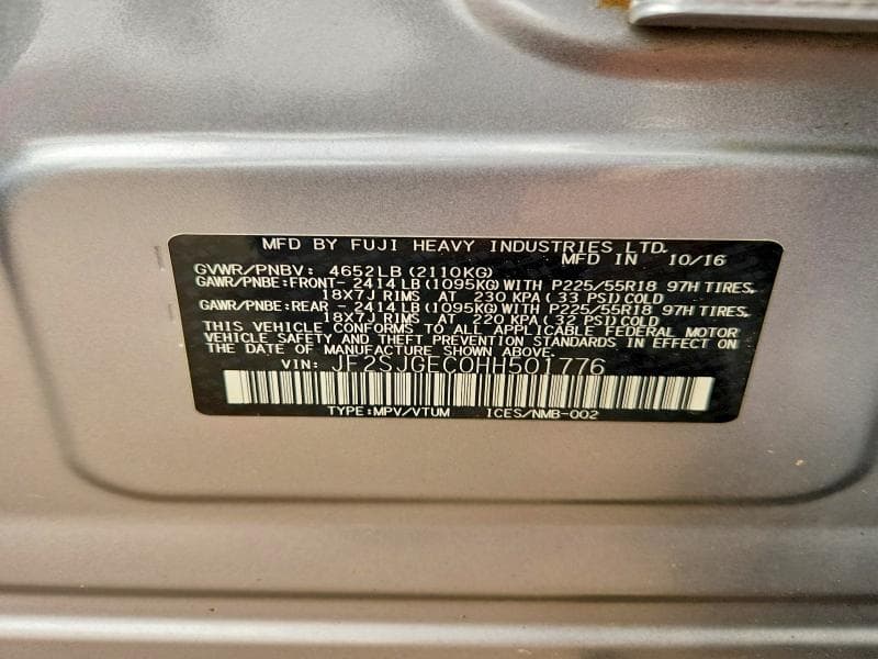 2017 SUBARU FORESTER 2.0XT PREMIUM 13