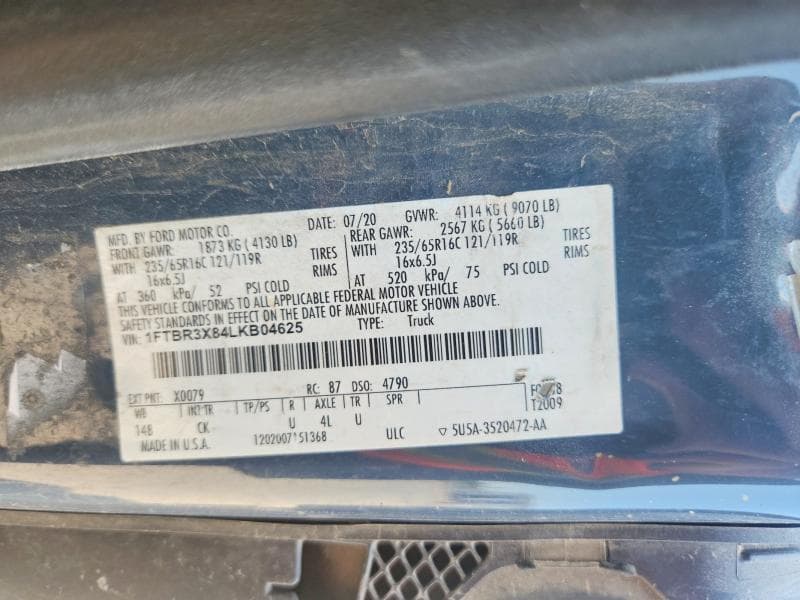2020 FORD TRANSIT T-250 13