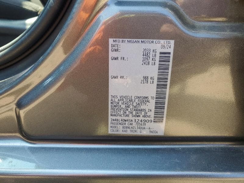2025 NISSAN ALTIMA SV 12