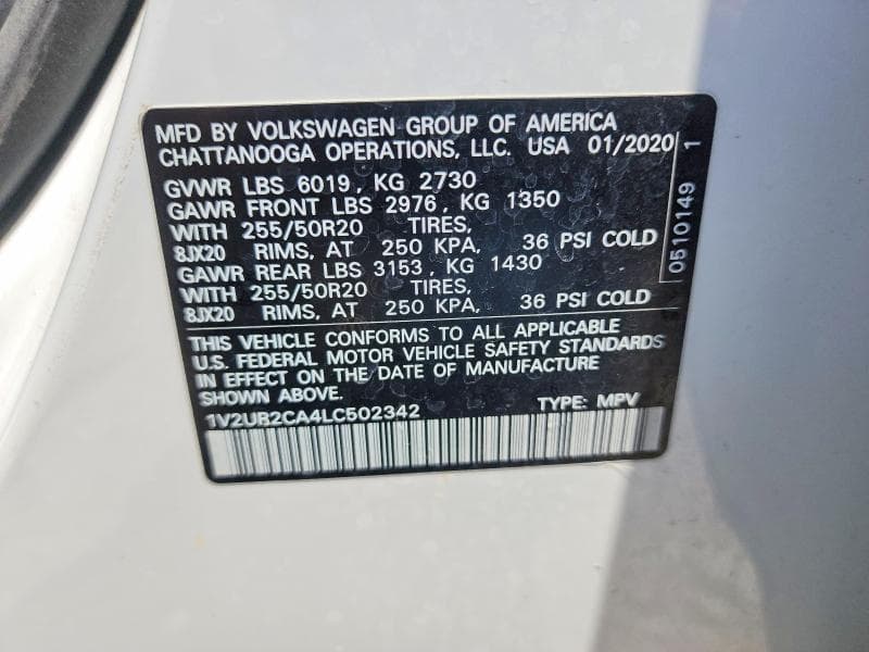 2020 VOLKSWAGEN ATLAS SE 13