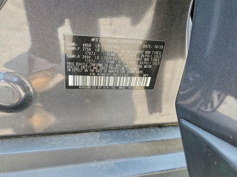 2021 SUBARU OUTBACK PREMIUM 13
