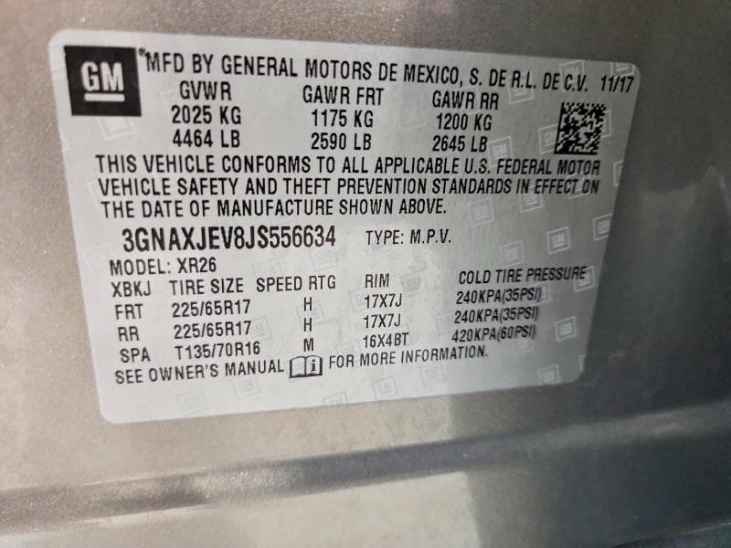 2018 CHEVROLET EQUINOX LT 12
