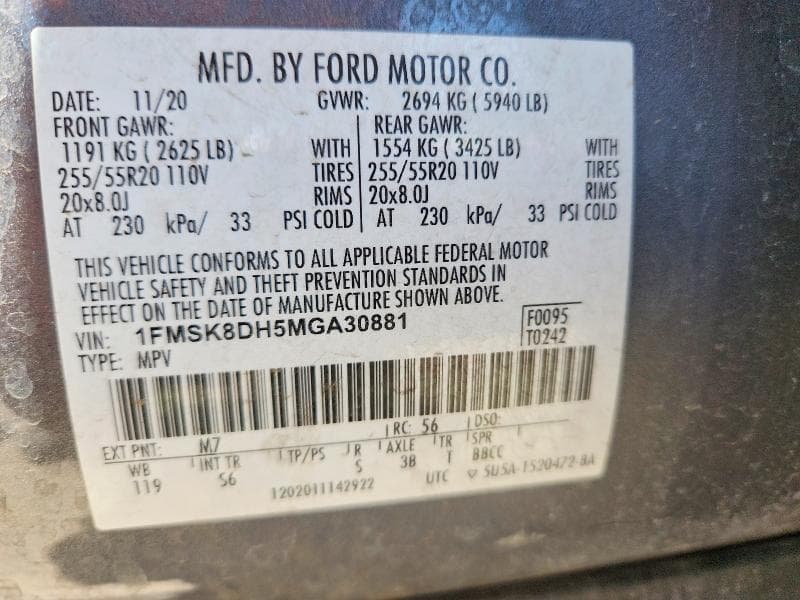 2021 FORD EXPLORER XLT 13