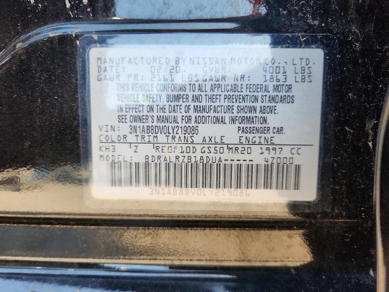 2020 NISSAN SENTRA SR 12