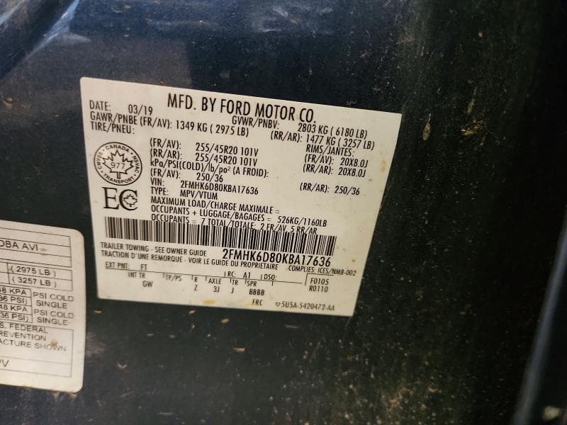 2019 FORD FLEX LIMITED 13
