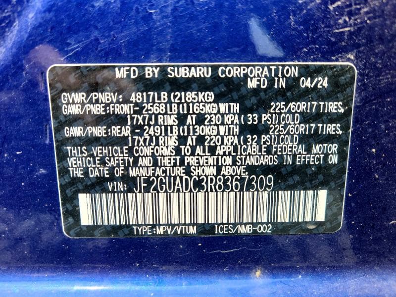 2024 SUBARU CROSSTREK PREMIUM 13