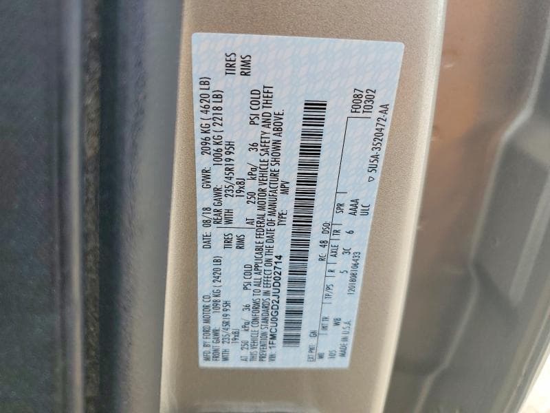 2018 FORD ESCAPE SE 13