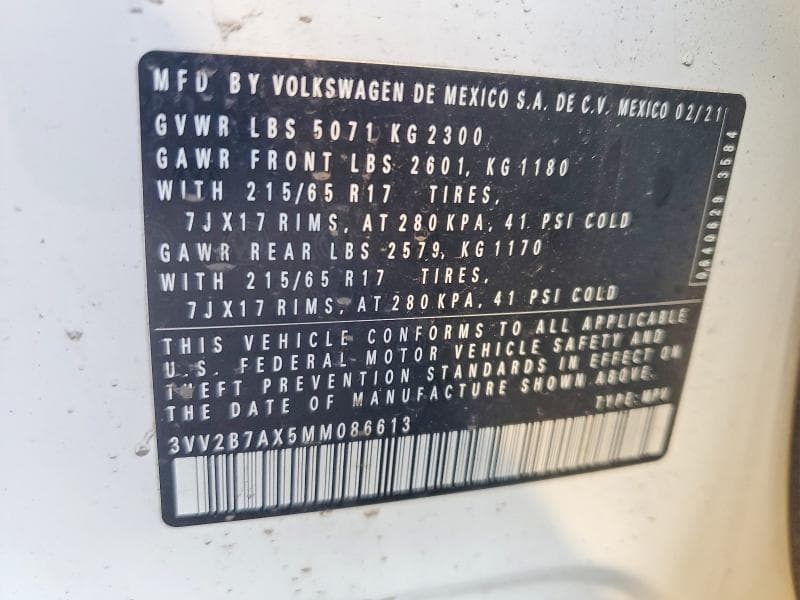 2021 VOLKSWAGEN TIGUAN SE 13