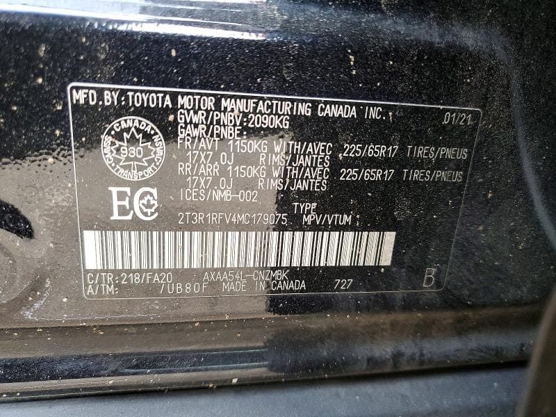 2021 TOYOTA RAV4 XLE 13