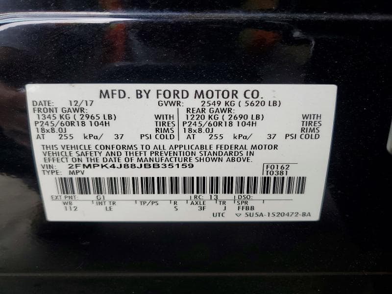 2018 FORD EDGE SEL 14